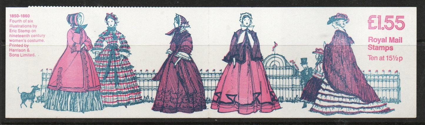 1982 GB Booklet FR2a Costumes cylinder B7 U/M