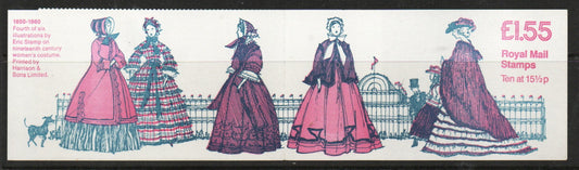 1982 GB Booklet FR2a Costumes cylinder B7 U/M