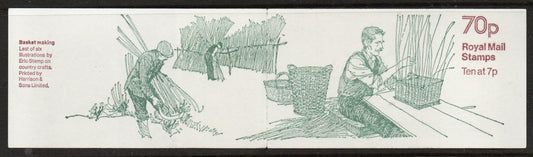 1979 GB Booklet FD8b Basket Weaving U/M 