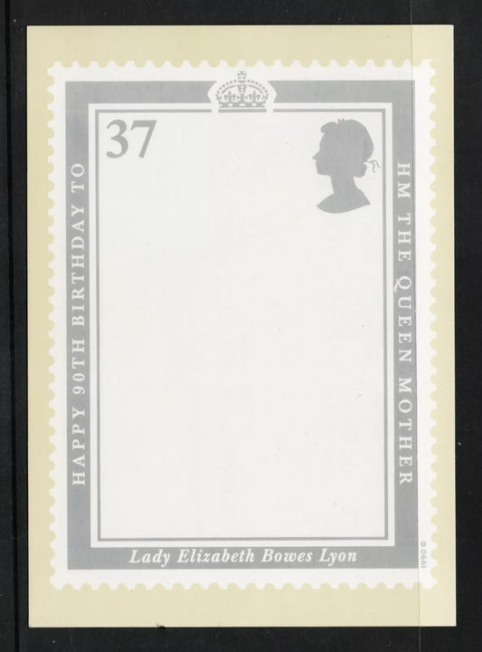 GB 1990 Queen Mother 90th Birthday PHQ for SG1510 PROOF of Lady Elizabeth