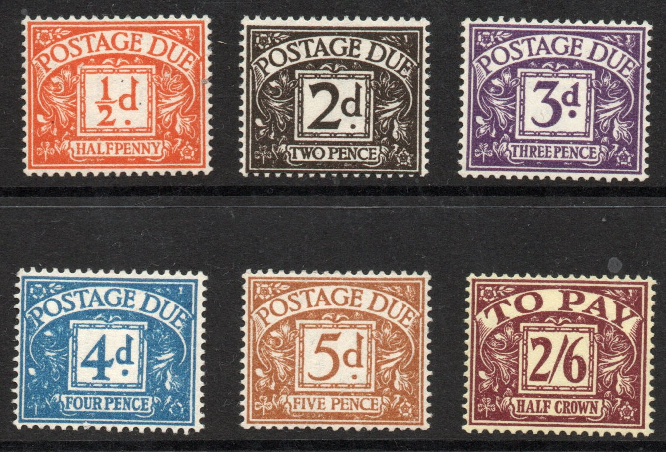 1954-55 SGD40-45 Tudor Crown Wmk Very Lightly Mounted Mint