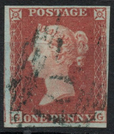 1841 GB SG8 1d Red Imperf  Wmk Small Crown Plate 101  (G-G) 