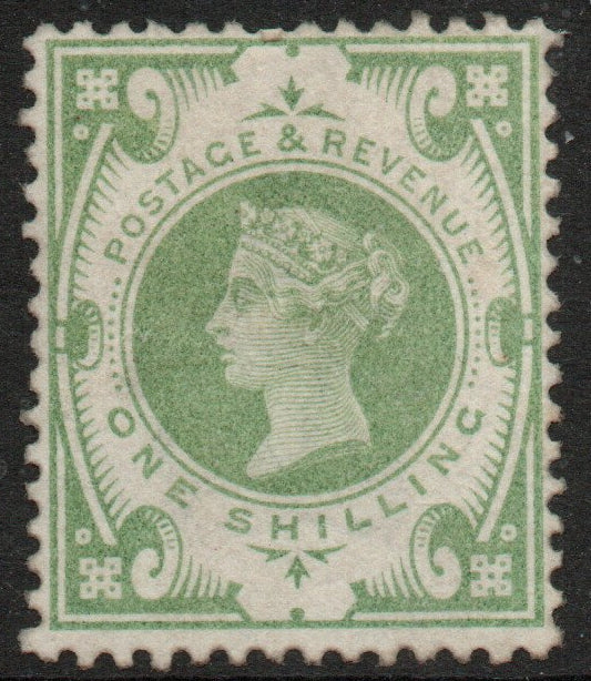 1887-92 SG211 1/- Dull Green VERY Lightly Mounted, Lots of OG 
