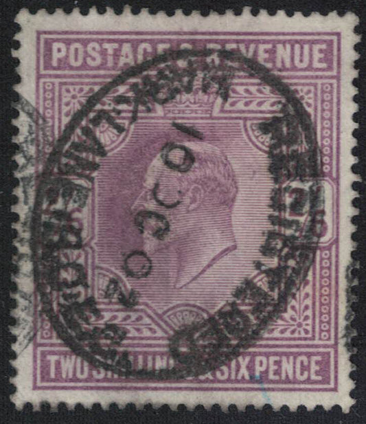 1902 GB K Edw VII  SG260 Good used, good colour, Registered Post Cancellation