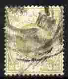 GB Great Britain 1887-1900 QV Jubilee 1s green sound used cat £60