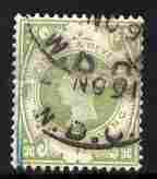 GB Great Britain 1887-1900 QV Jubilee 1s green good used cat £60