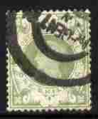 GB Great Britain 1887-1900 QV Jubilee 1s green heavy circular cancel cat £60