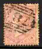 GB Great Britain 1855-57 QV 4d red wmk large garter good used few nibbled perfs SG 66a cat £110
