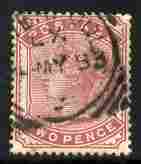 GB Great Britain 1880-81 QV 2d rose good used squared circle cancel cat £90