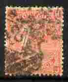 GB Great Britain 1865-67 QV 4d vermilion plate 8 sound used blurred cancel SG94 cat £60