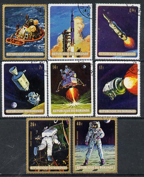 Burundi 1969 Man on the Moon set of 8 cto used, SG 470-77