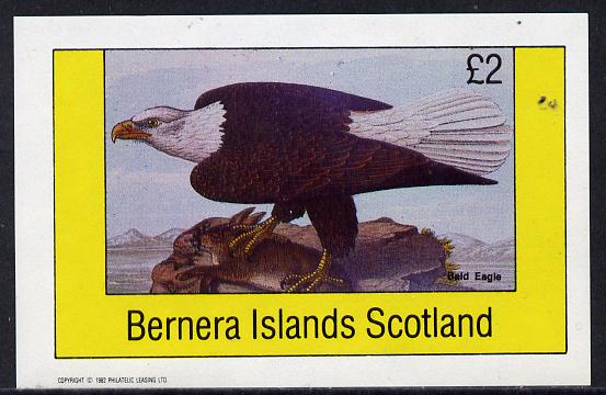 Bernera 1982 Bald Eagle imperf deluxe sheet (Â£2 value) unmounted mint