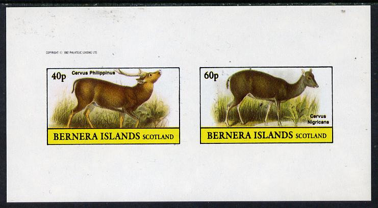 Bernera 1982 Deer imperf,set of 2 values (40p & 60p) unmounted mint