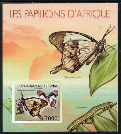 Burundi 2012 Butterflies #1 imperf deluxe sheet unmounted mint