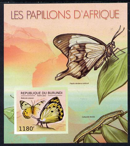 Burundi 2012 Butterflies #4 imperf deluxe sheet unmounted mint