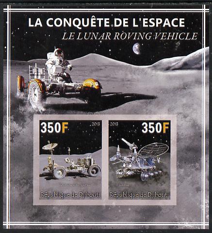 Djibouti 2013 Conquest of Space - The Lunar Rover imperf sheetlet containing 2 values unmounted mint