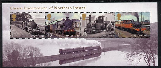 GB Great Britain 2013 Classic Locomotives of Northern Ireland perf m/sheet unmounted mint