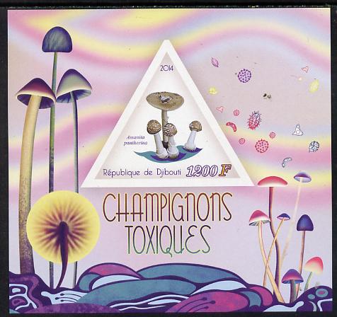 Djibouti 2014 Fungi imperf s/sheet containing one triangular-shaped value unmounted mint 