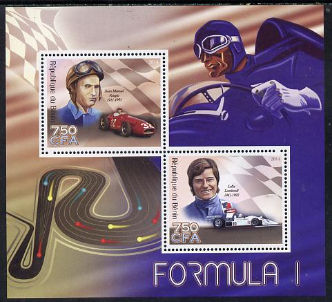 Benin 2014 Formula 1 perf sheetlet containing 2 values unmounted mint