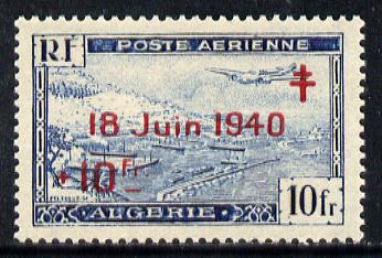 Algeria 1947 7th Anniversary of de Gaulle's Call to Arms unmounted mint, SG283....