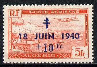 Algeria 1948 8th Anniversary of de Gaulle's Call to Arms unmounted mint, SG286....