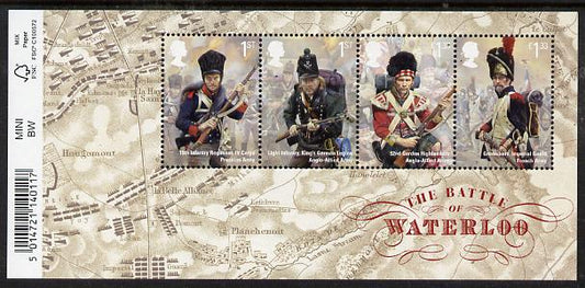 GB Great Britain 2015 Battle of Waterloo perf m/sheet unmounted mint