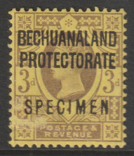 Bechuanaland 1902 Overprint on,GB 3d Jubilee overprinted SPECIMEN with gum and only about 750 produced SG 63s