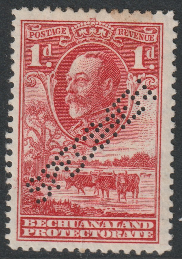 Bechuanaland 1932 KG5 Baobab Tree 1d perforated SPECIMEN with gum and just over 400 produced SG 100s