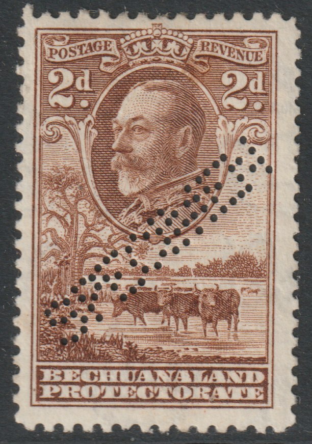 Bechuanaland 1932 KG5 Baobab Tree 2d perforated SPECIMEN with gum and just over 400 produced SG 101s