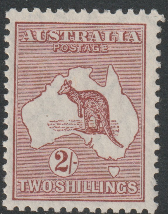 Australia 1929 Roo 2s maroon die II mounted mint, SG110