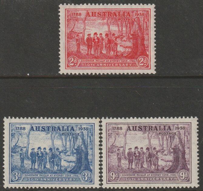 Australia 1937 150th Anniv of New South Wales perf set of 3 unmounted mint SG193-5