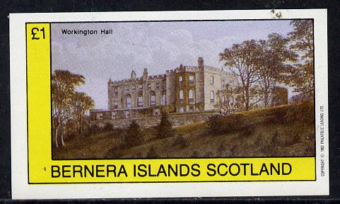 Bernera 1982 Stately Homes #3 imperf souvenir sheet (Â£1 value) unmounted mint