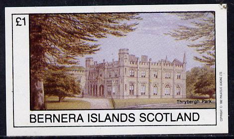Bernera 1982 Stately Homes #4 imperf souvenir sheet (Â£1 value) unmounted mint