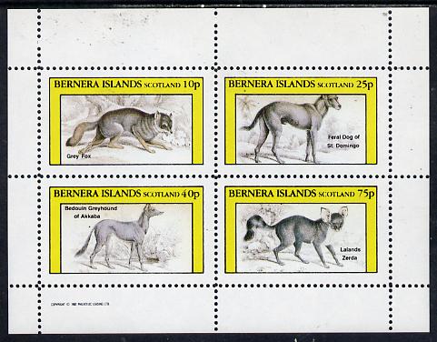 Bernera 1982 Animals (Grey Fox etc) perf,set of 4 values (10p to 75p) unmounted mint