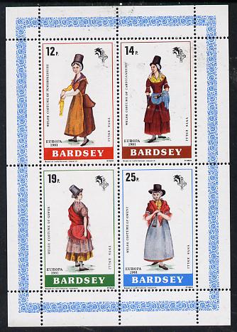 Bardsey (British Local) 1981 EUROPA (Welsh Costumes) set of 4 unmounted mint