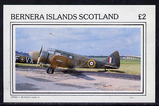 Bernera 1982 Aircraft #02 imperf deluxe sheet (Â£2 value) unmounted mint