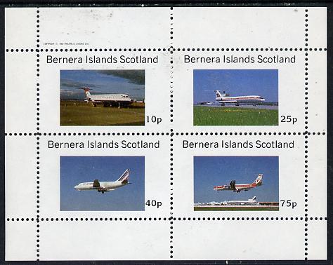 Bernera 1982 Airliners perf,set of 4 values (10p to 75p) unmounted mint