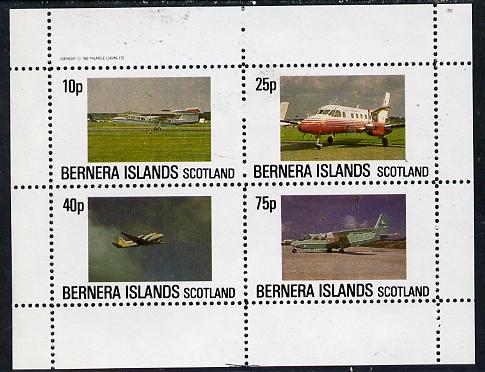 Bernera 1982 Aircraft #07 perf,set of 4 values (10p to 75p) unmounted mint