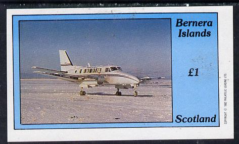 Bernera 1982 Aircraft #07 imperf souvenir sheet (£1 value) unmounted mint