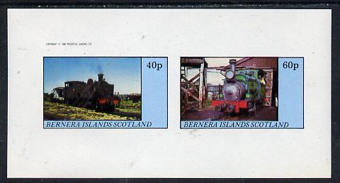 Bernera 1982 Steam Locos #08 imperf,set of 2 values (40p & 60p) unmounted mint