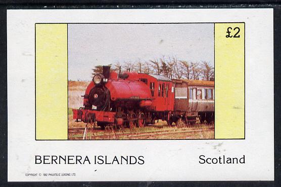 Bernera 1982 Steam Locos #08 imperf deluxe sheet (£2 value) unmounted mint