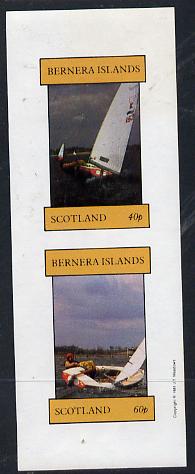 Bernera 1981 Yachts #1 imperf,set of 2 values (40p & 60p) unmounted mint