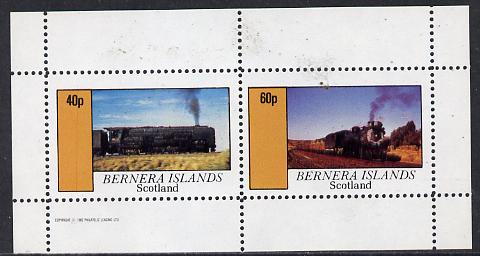 Bernera 1982 Steam Locos #09 perf,set of 2 values (40p & 60p) unmounted mint
