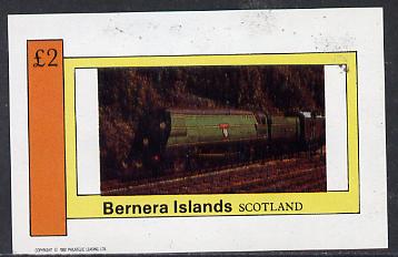 Bernera 1982 Steam Locos #09 imperf deluxe sheet (£2 value) unmounted mint