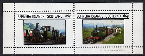 Bernera 1981 Steam Locos #01 perf,set of 2 values (40p & 60p) unmounted mint