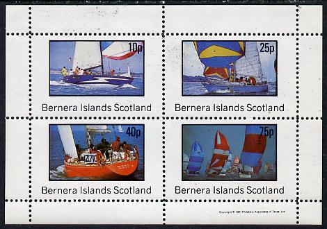Bernera 1981 Yachts #2 perf,set of 4 values (10p to 75p) unmounted mint