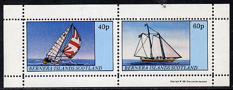 Bernera 1981 Yachts #3 perf,set of 2 values (40p & 60p) unmounted mint