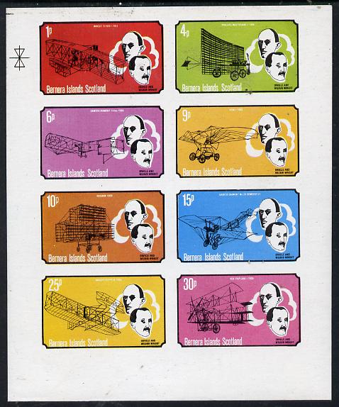 Bernera 1979 Flight Anniversary of Wright Brothers imperf,set of 8 values (1p to 30p) unmounted mint