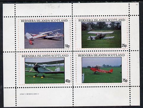 Bernera 1982 Aircraft #09 perf,set of 4 values (10p to 75p) unmounted mint
