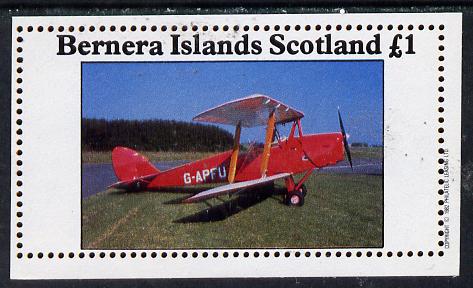 Bernera 1982 Aircraft #09 imperf souvenir sheet (£1 value) unmounted mint